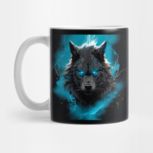 Black Lighting Wolf Mug